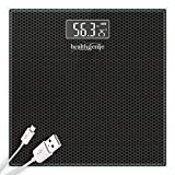 Healthgenie Digital weighing machine for body weight,digital bathroom scale(Black Dotted)